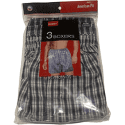 RODEX 3 PACK BOXERS PLAID MENS LARGE 36-38 BOXERS