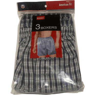RODEX Men's ComfortFlex waistband Cotton Boxer Briefs, (3 Pack)