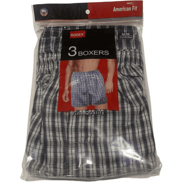 RODEX Men's ComfortFlex waistband Cotton Boxer Briefs, (3 Pack)