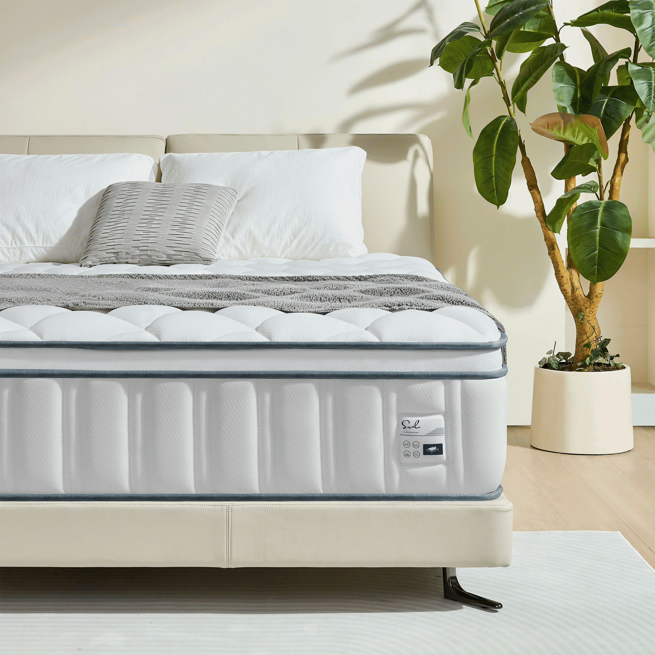 RODREAMY 12 inch Full Mattress, Hybrid Mattress in a Box, Medium Firm, Pressure Relief & Motion Isolation, Breathable & CertiPUR-US