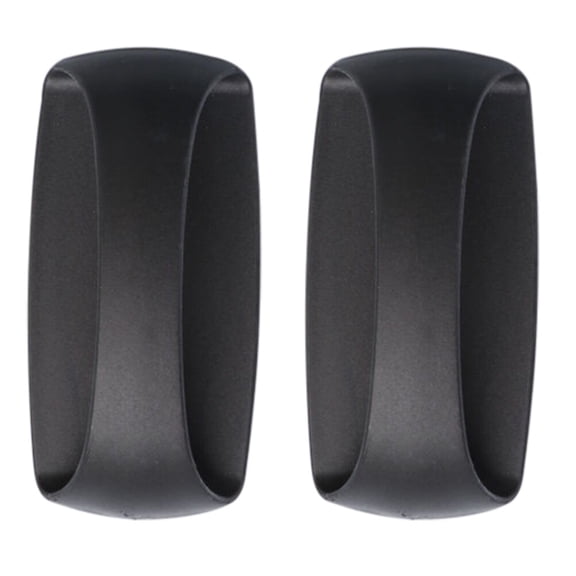 HONMEET 1 Pair Black PVC Cabinet Door Handles Self-Adhesive Window Knobs Easy to Install and Stylish