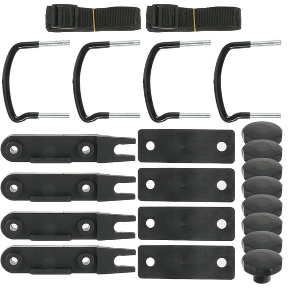 HONMEET Car Roof Rack U Bolt Clamps and U Bracket Set, Assorted Colors, Roof Rack Accessories, Easy Installation