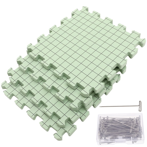 HONMEET 4pcs Foam Crochet Blocking Board Set for Crafts Beginners Hobbyists Knitting Needlework Tools