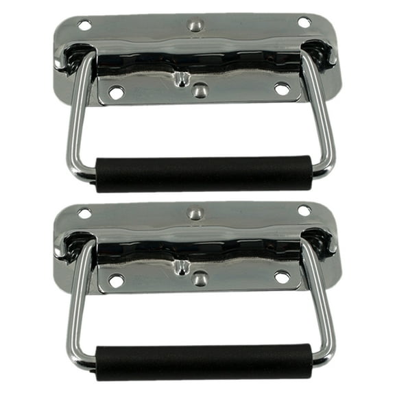 HONMEET 2PCS Pulls Iron Silver Heavy Duty Handle for Aluminum Box