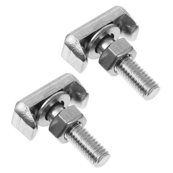 HONMEET 2Pcs Durable Stainless Steel T Bolt Nut Battery Cable Terminal for Car Use