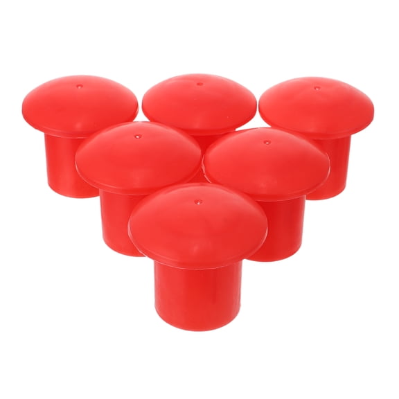 HONMEET Red Plastic Rebar Safety Caps 30pcs Mushroom Style Protective Covers for Construction Rebar