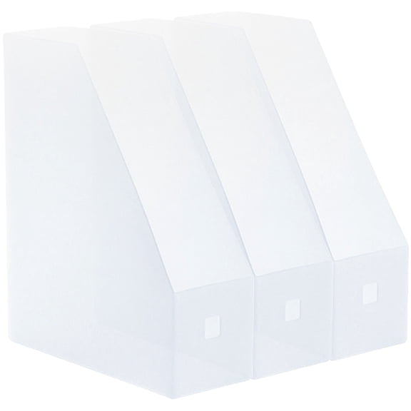HONMEET 3Pcs Desk Organizers Set with Vertical File Holders for Papers, Magazines, and Documents