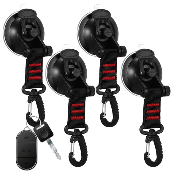 HONMEET Rodshake 4pcs Heavy Duty Strong Cup Hooks Rotating Mounts for Car Camping Tarp Accessories