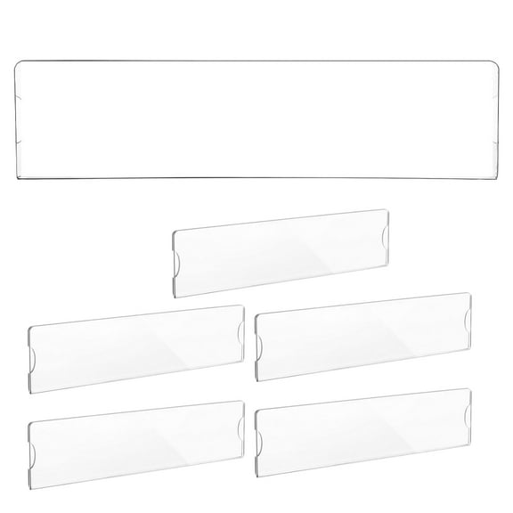 HONMEET Transparent Acrylic Name Plate Frame for Professional Display 6Pcs