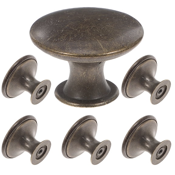 HONMEET Rodshake 6-Pack Green Iron Round Cabinet Drawer Pull Knobs for Furniture Hardware Accessories