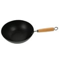 thumbnail image 1 of HONMEET Small Wrought Iron Wok Pan with Ergonomic Handle, Non-Stick Frying Pan for Gas Stove Cooking and Kitchen Use, 1 of 8