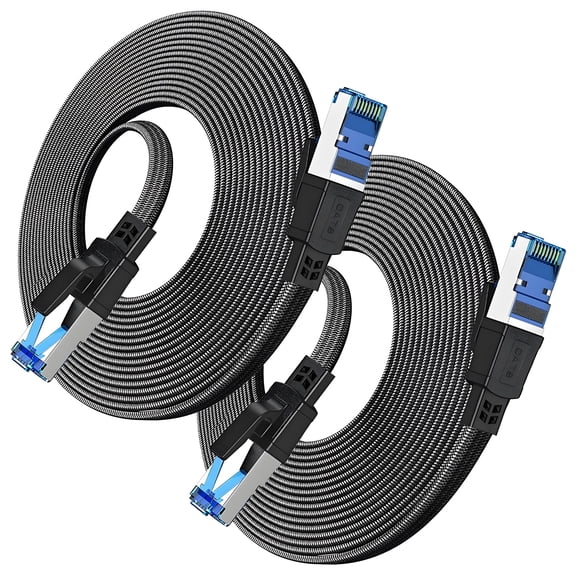 ROFAY Indoor 6' RJ45 to RJ45 Cat 8 Ethernet Cable, 2 Count, 2 Pack