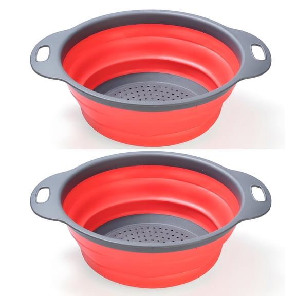 ROFAY 11.6 in PP+TPE Collapsible Food Colanders, Set of 2