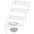 thumbnail image 1 of ROFAY Wire Rack Kitchen Food Storage Cabinet Shelf Organizer, Chrome, 4 Pack, 1 of 6