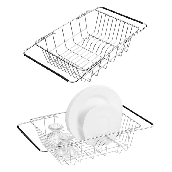 ROFAY Stainless Steel Foldable Dish Racks, 2 Pack