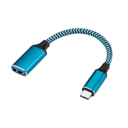 ROFAY 0.5' Type C Male to USB 3.0 A Female Cable, Blue
