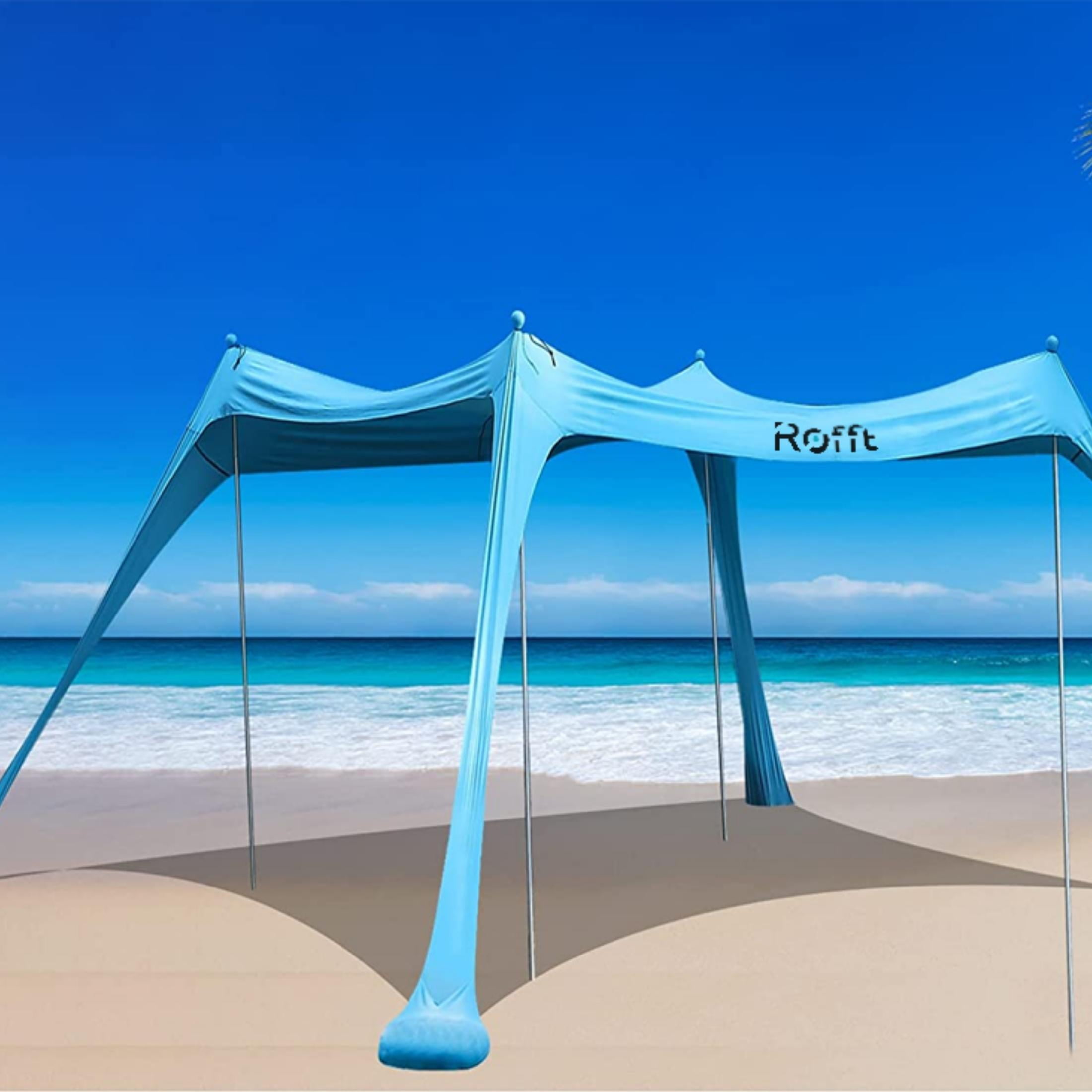 SUN NINJA Pop Up Beach Tent Sun Shelter UPF50+ with Sand Shovel, Ground  Pegs and Stability Poles, Outdoor Shade for Camping Trips, Fishing,  Backyard