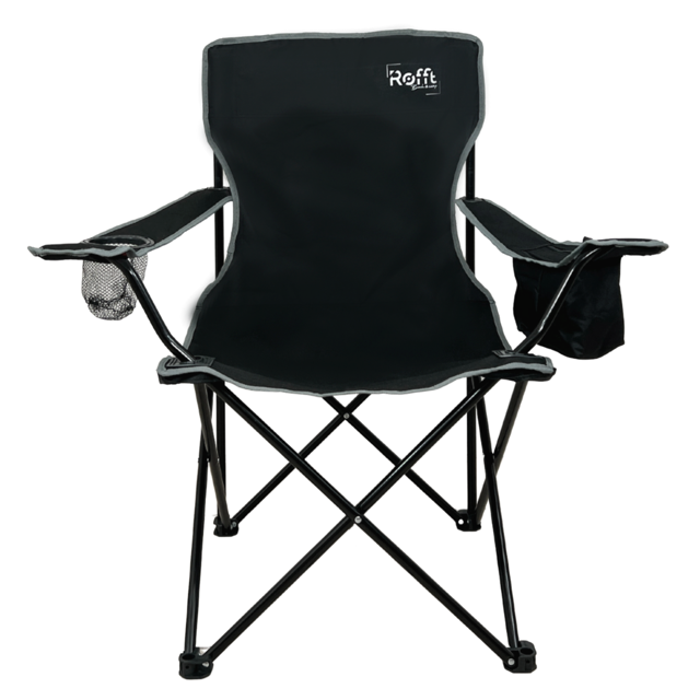 ROFFT Portable Camping Chair with Can Cooler, Fully Seat and Back with