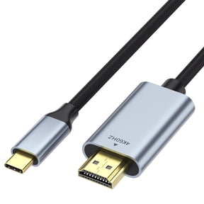ROFICORD USB C to HDMI Cable 10FT (4K@60Hz) - Thunderbolt 4/3 Compatible Type C to HDMI 2.0 Cord Compatible with MacBook, iPhone 16/15 Pro/Max, iPad Pro, Galaxy S24, Surface - Braided & Gold-Plated