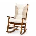 thumbnail image 1 of ROFIEJOX 2-Piece Rocking Chair Cushion Set, Chenille Back and Seat Cushions with Non-Slip Bottom and 6 Ties, 28.4" x 19" Back, 19" x 19" Seat, Beige, 1 of 7