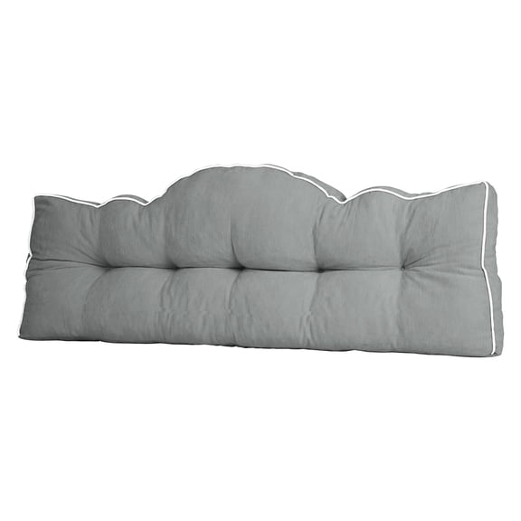 ROFIEJOX Tufted Headboard Pillow for Queen Bed, 59" x 25.6" x 4" Chenille Bed Backrest Pillow, Soft Padded Headboard Cushion for Reading, Watching TV, Gray