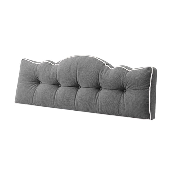 ROFIEJOX Tufted Headboard Pillow for Queen Bed, 59" x 25.6" x 4" Chenille Bed Backrest Pillow, Soft Padded Headboard Cushion for Reading, Watching TV, Gray