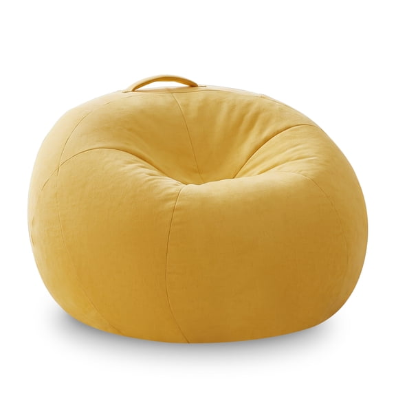 ROFIELTY 3FT Bean Bag Chair Chenille Filled,Washable Non-Slip,for Teens Orange