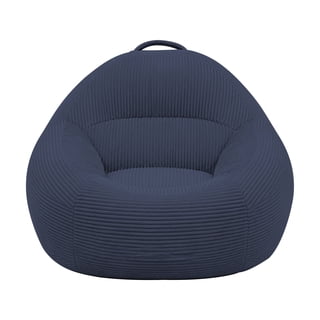 ROFIELTY Bean Bag Chair 3FT Foam Filled for Kids/Teens Washable Non-Slip Blue
