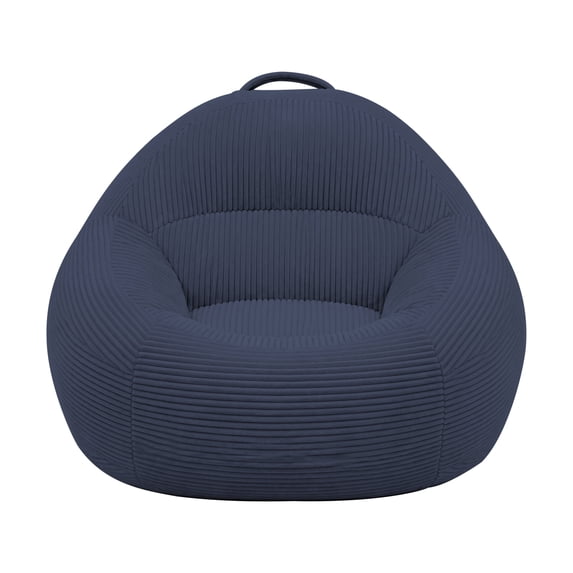 ROFIELTY Bean Bag Chair 3FT Foam Filled for Kids/Teens Washable Non-Slip Blue