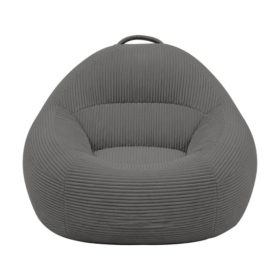 ROFIELTY Bean Bag Chair 3FT Foam Filled for Kids/Teens Washable Non-Slip Gray