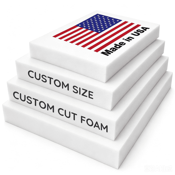 ROFIELTY Custom High Density Foam Sheet Cut to Size Max 30" x 78" White 5" Thickness