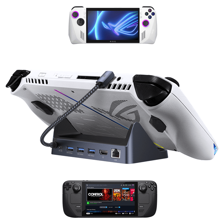 Docking Station Compatible with ROG Ally/Steam Deck, 6-in-1 Steam Deck  Docking Station with HDMI 2.0 4K@60Hz, Gigabit Ethernet, 3 USB-A 3.0, PD  Fast Charging, ROG Ally Dock, Steam Deck Dock - Yahoo