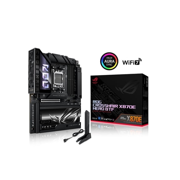 Asus ROG Crosshair X870E Hero Gaming Desktop Motherboard - AMD X870E Chipset - Socket AM5 - ATX (rogcrosshairx870eherobtf)
