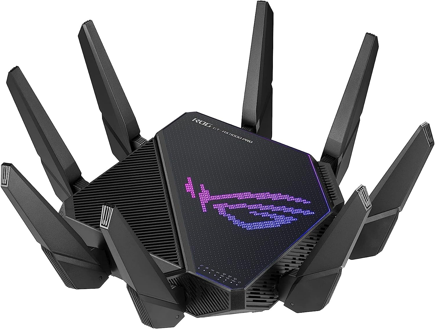 ROG Rapture GT-AX11000 Pro Tri-Band WiFi 6 Exble Gaming Router, 10G & 2.5G Ports, RangeBoost Plus, Triple-level Game Acceleration, Subscription-free Network Security, AiMesh Compatible
