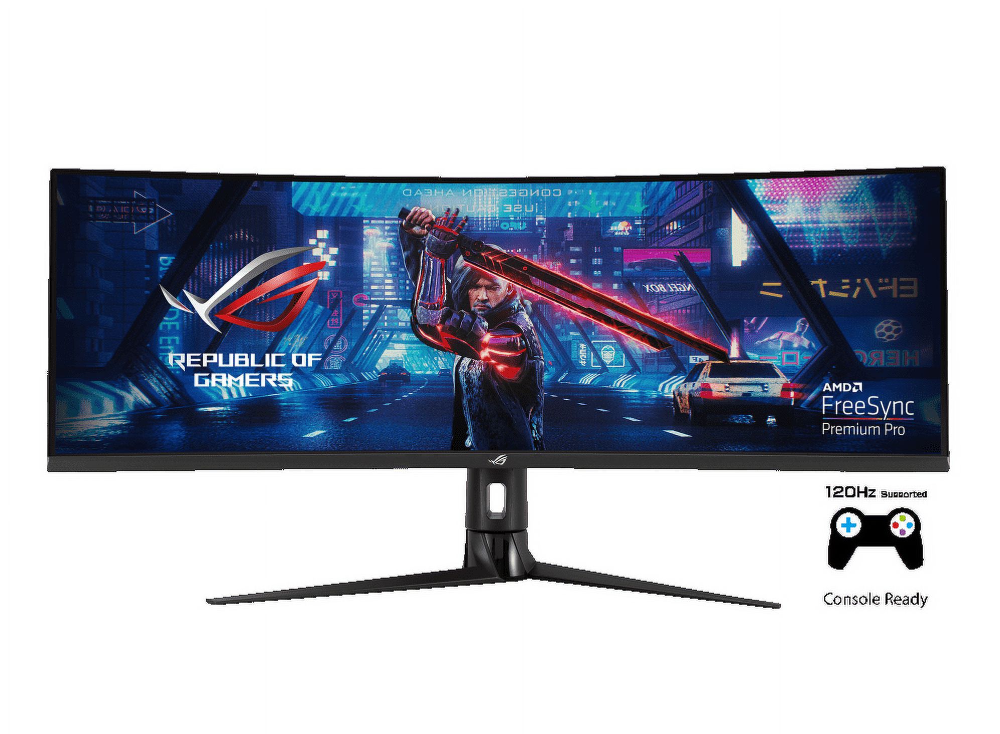 ROG Strix XG49VQ Super Ultra-Wide HDR Gaming Monitor — 49-inch 32:9 (3840 x 1080), 144Hz, FreeSync™ 2 HDR, DisplayHDR™ 400, DCI-P3: 90%, Shadow Boost - image 1 of 3