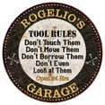 thumbnail image 1 of ROGELIO'S Garage Rules 14" Round Metal Sign Garage Bar Wall Decor 100140013434, 1 of 1