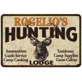 thumbnail image 1 of ROGELIO'S Hunting Lodge Gift Metal Sign Man Cave 12x18 112180015451, 1 of 1