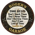 thumbnail image 1 of ROGER'S Garage Rules 12" Round Metal Sign Garage Bar Wall Décor 200120013220, 1 of 1