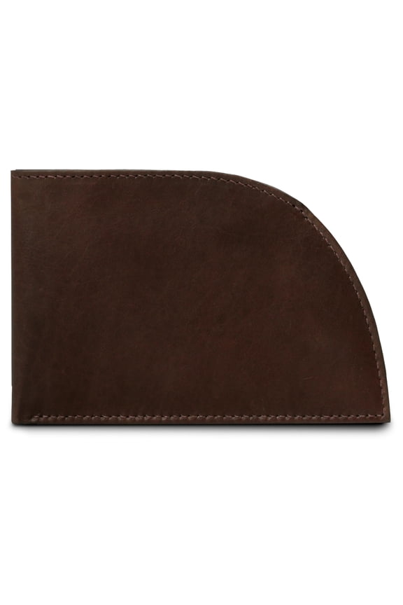 ROGUE WALLET Genuine Leather Wallet for Men - Minimalist, Classic Curved Slim Front Pocket w/ 3 Card Slots, Plastic ID Card Slot & Full Billfold Section - Gift for Men (Brown) Y101