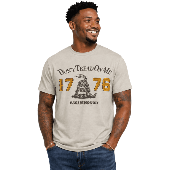 Rags of Honor 1776 Don't Tread on Me Graphic Tee Shirt, Men's Sizes S-2XL