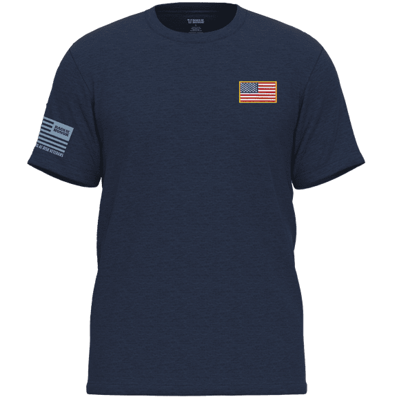 Rags of Honor All Gender Short Sleeve Patriotic USA Line Flag Graphic Tee Shirt, Mens Sizes S-5XL