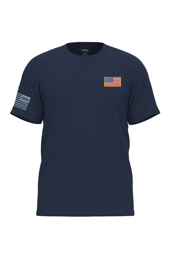 All Gender Short Sleeve Patriotic USA Line Flag Graphic Tee Shirt, Mens Sizes S-5XL