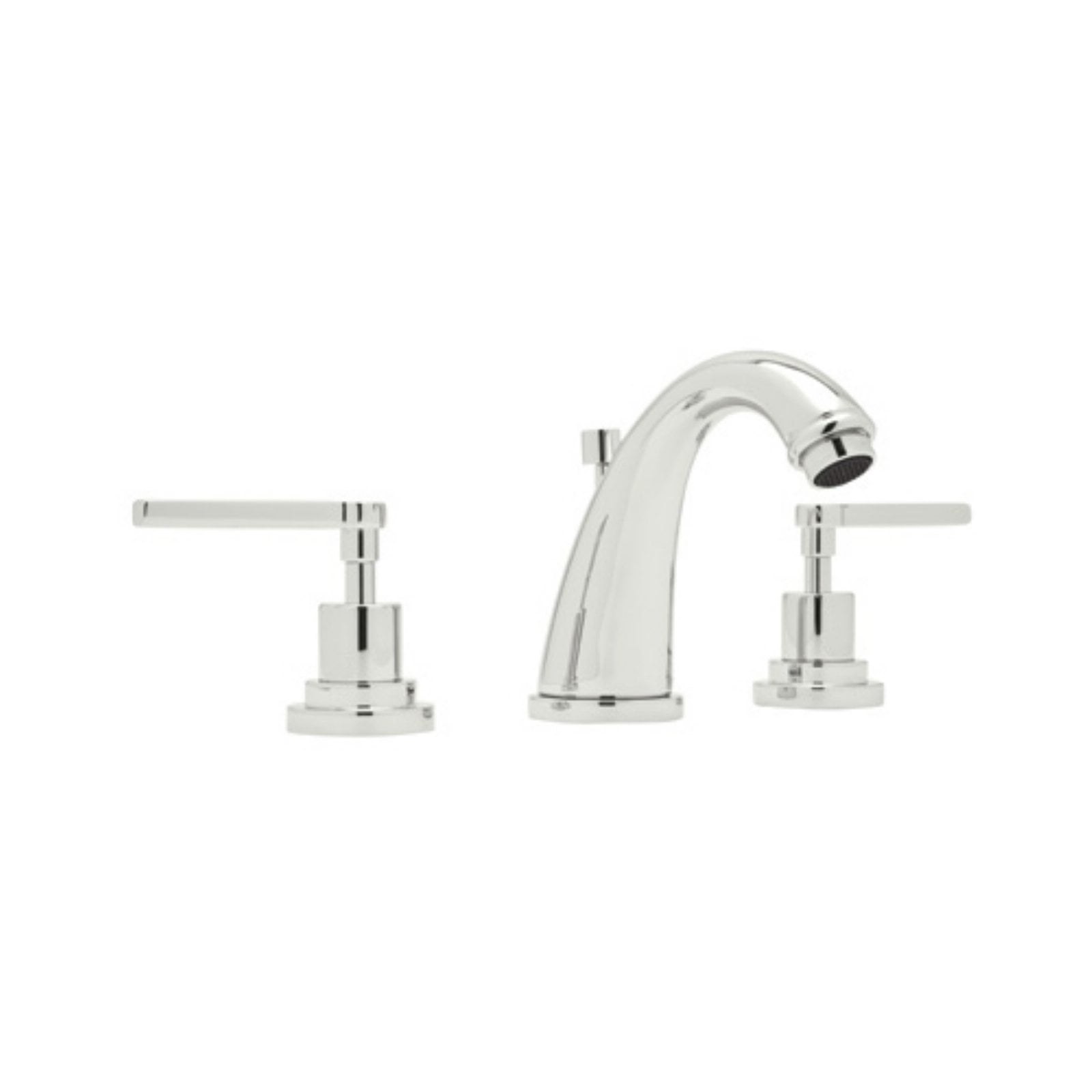 Elegant Lombardia 5.5" Polished Nickel Brass Widespread Faucet