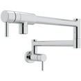 thumbnail image 1 of ROHL Pirellone Wall Mounted Swing Arm Fold Away Pot Filler With Dual Shut Offs And Lever Handles Faucets In Polished Chrome, 1 of 7