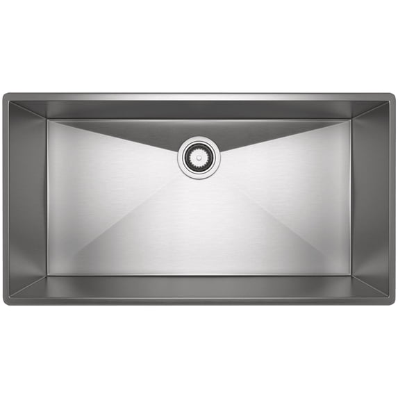 Rohl RSS3318SB Forze 34-1/2" Undermount Single Basin Stainless Steel Kitchen Sink -