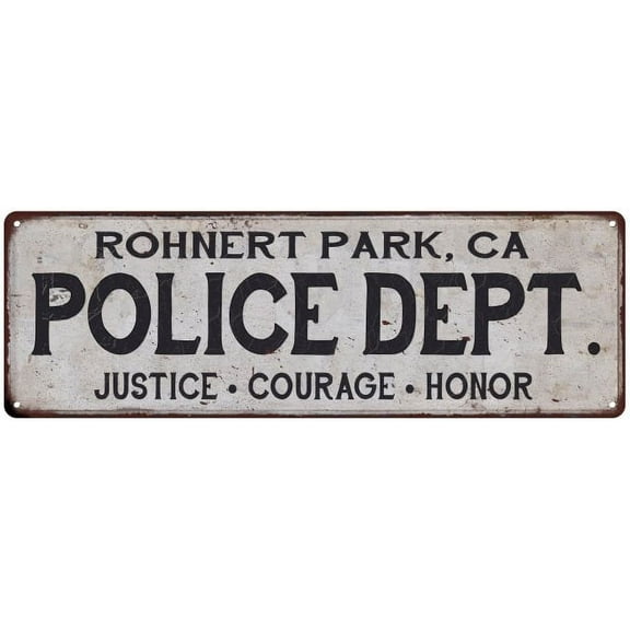ROHNERT PARK, CA POLICE DEPT. Home Decor Metal Sign Gift 6x18 206180012879