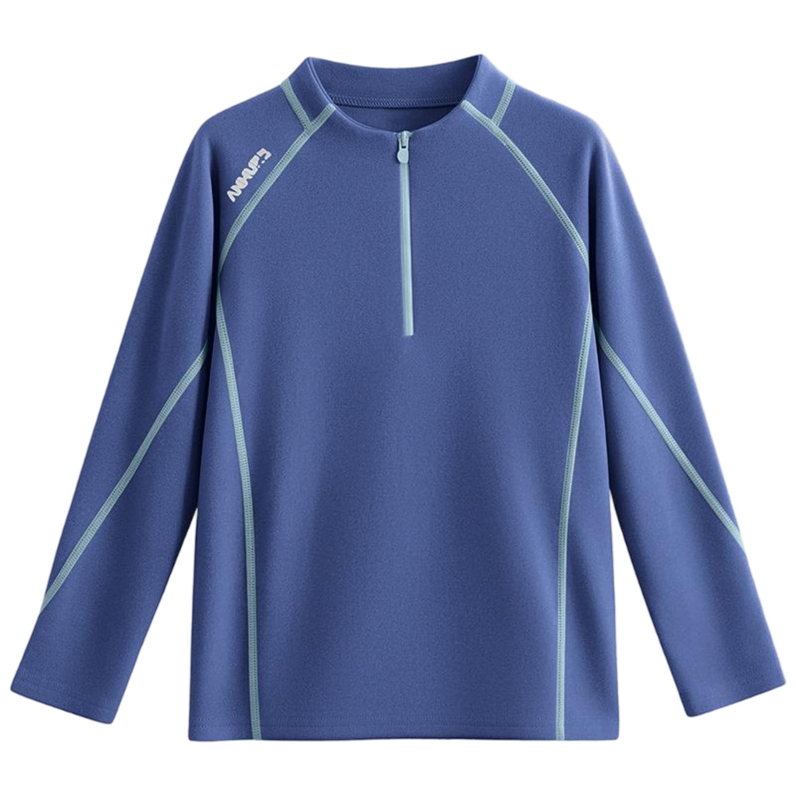 ROHUUQUE Girls Half Zip Pullover Long Sleeve Sweatshirt Solid Color ...