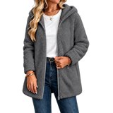 ROHUUQUE Women's Sherpa Fleece Coat Long Sleeve Longline with Pockets ...