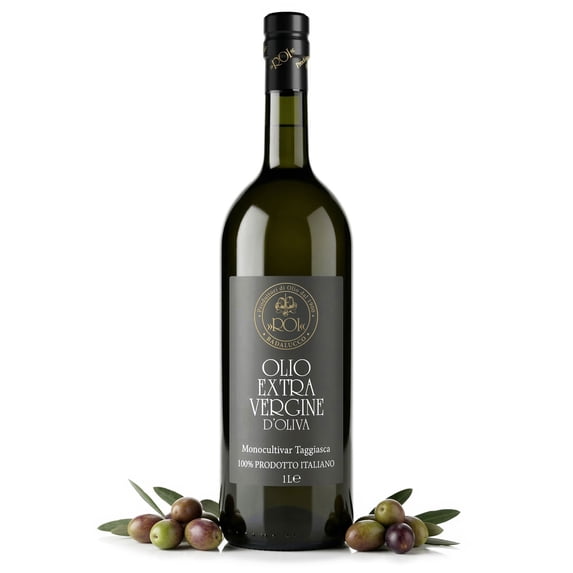 ROI Ligurian Extra Virgin Italian Olive Oil, Premium Early Harvest Cold Pressed, High Polyphenol, Taggiasca Single Origin EVOO, 33.8 fl oz (1 L)