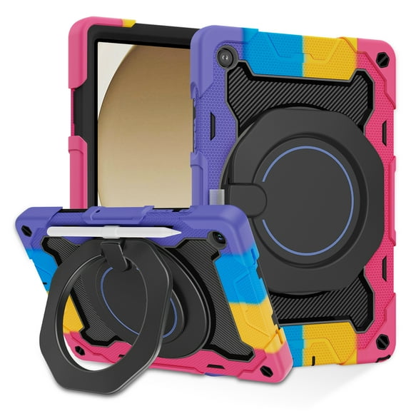 ROISKIN Case for Galaxy Tab A9 Plus 5G/ A9  11 Inch with HD Screen Protector & Shoulder Strap,Heavy Duty Military Case for Samsung Galaxy A9 Plus SM-X210/X216/X218 - Rotating Stand for Kids